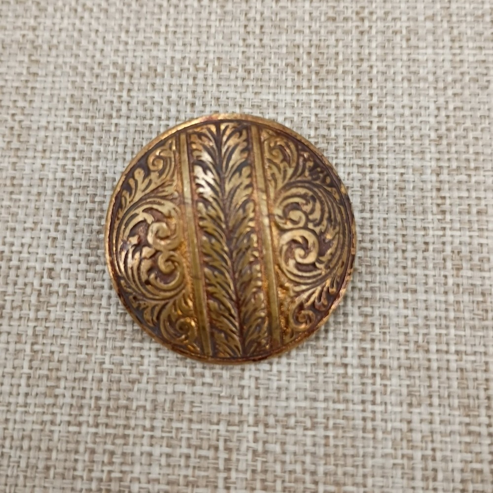 Antique Victorian Brass Button Cricket Cage Filigree Cut Steel Engraved Lot of 5 - Picture 10 of 15